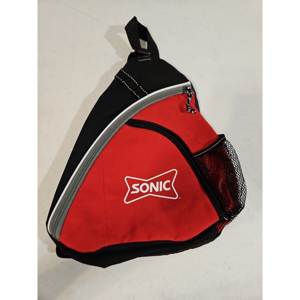 one strap backpack Sonic Drive In Sling Bag Red 15" Tall New